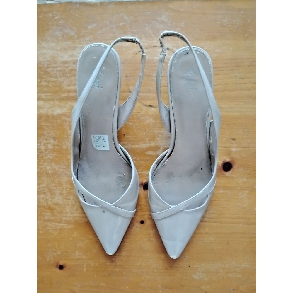 FIONI Women’s Beige Pointed Toe Slingback Heels US 12 Used Relax Cosplay Boho